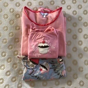 Women’s Pink Cupcake Pajama Set